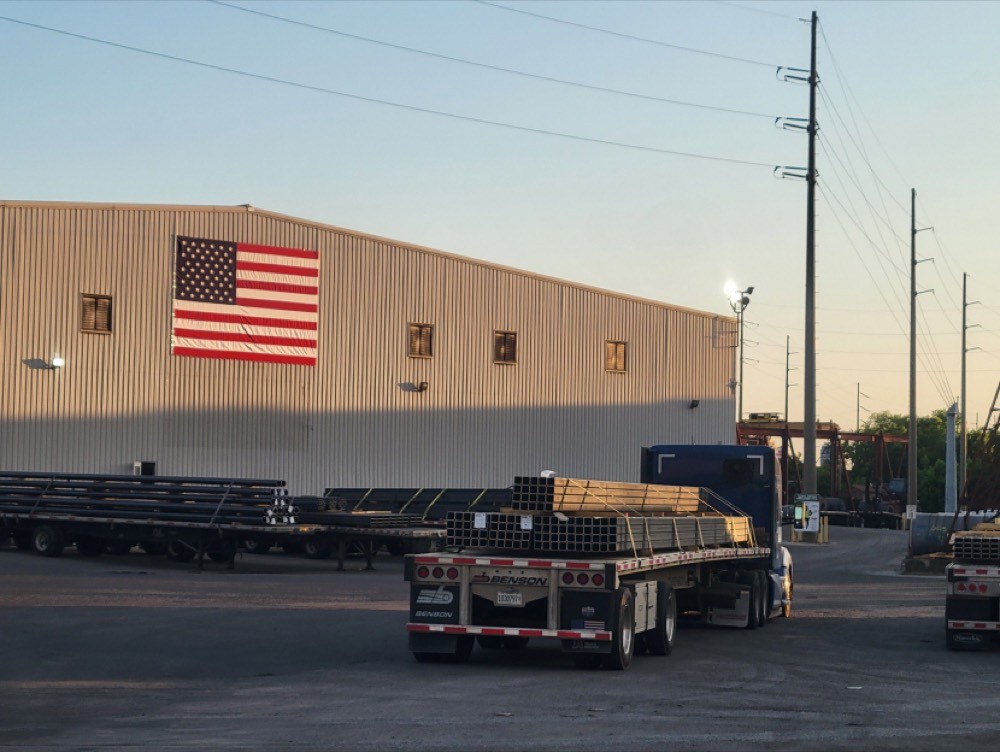 Picking up structural steel beams