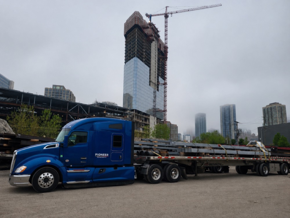 Steel delivery in Chicago, Illinois