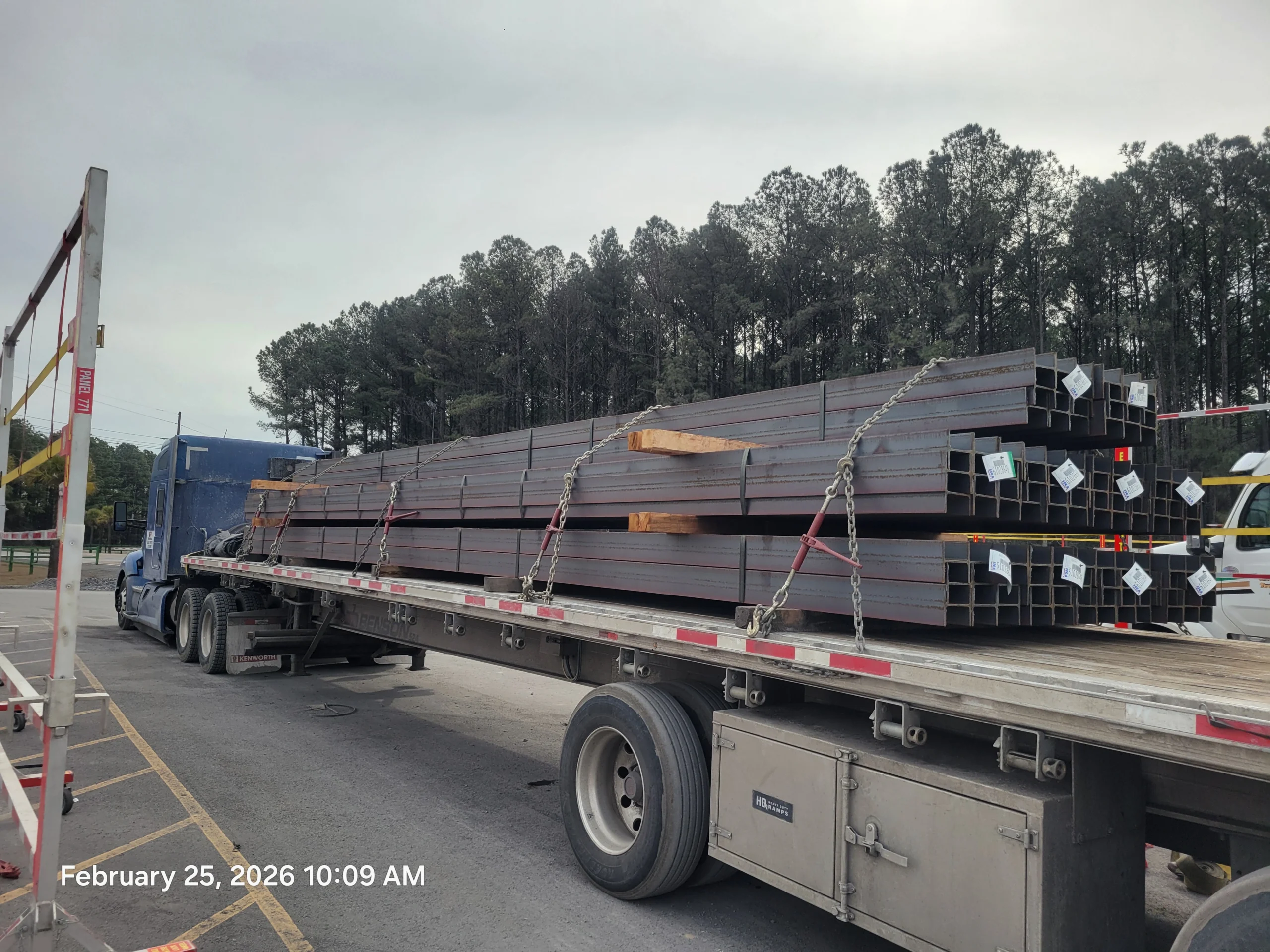 Steel beams Midwest to Houston