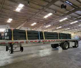 Containers on flatbed